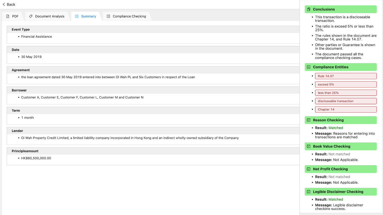 Intelligent Financial Document Analysis for Regulatory Compliancy 