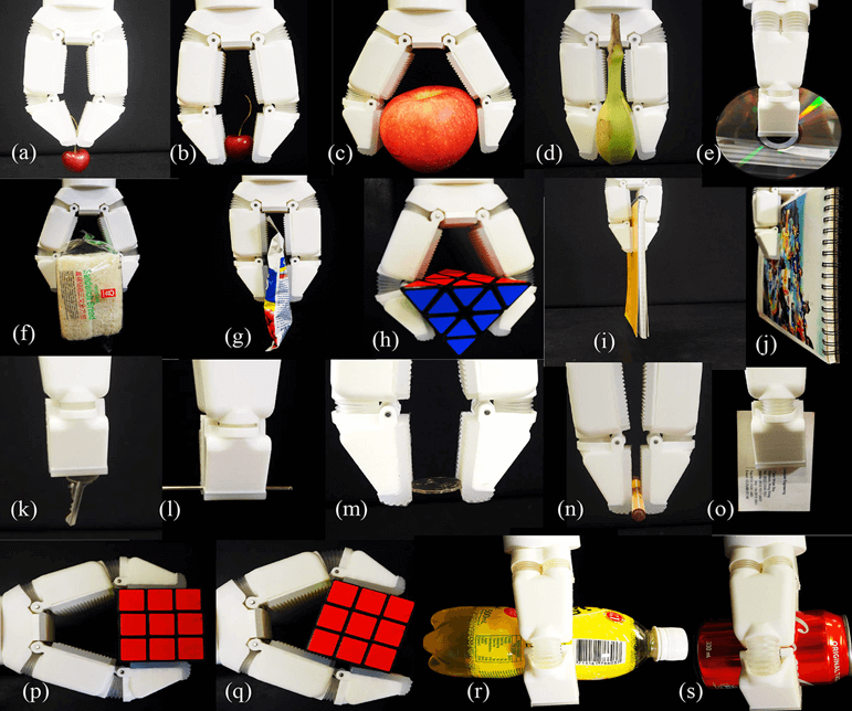 可靈活抓取物品的混合結構柔性機械爪