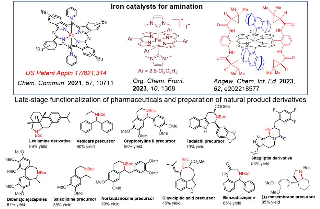 Iron-catalyzed intramolecular C-H amination of azides