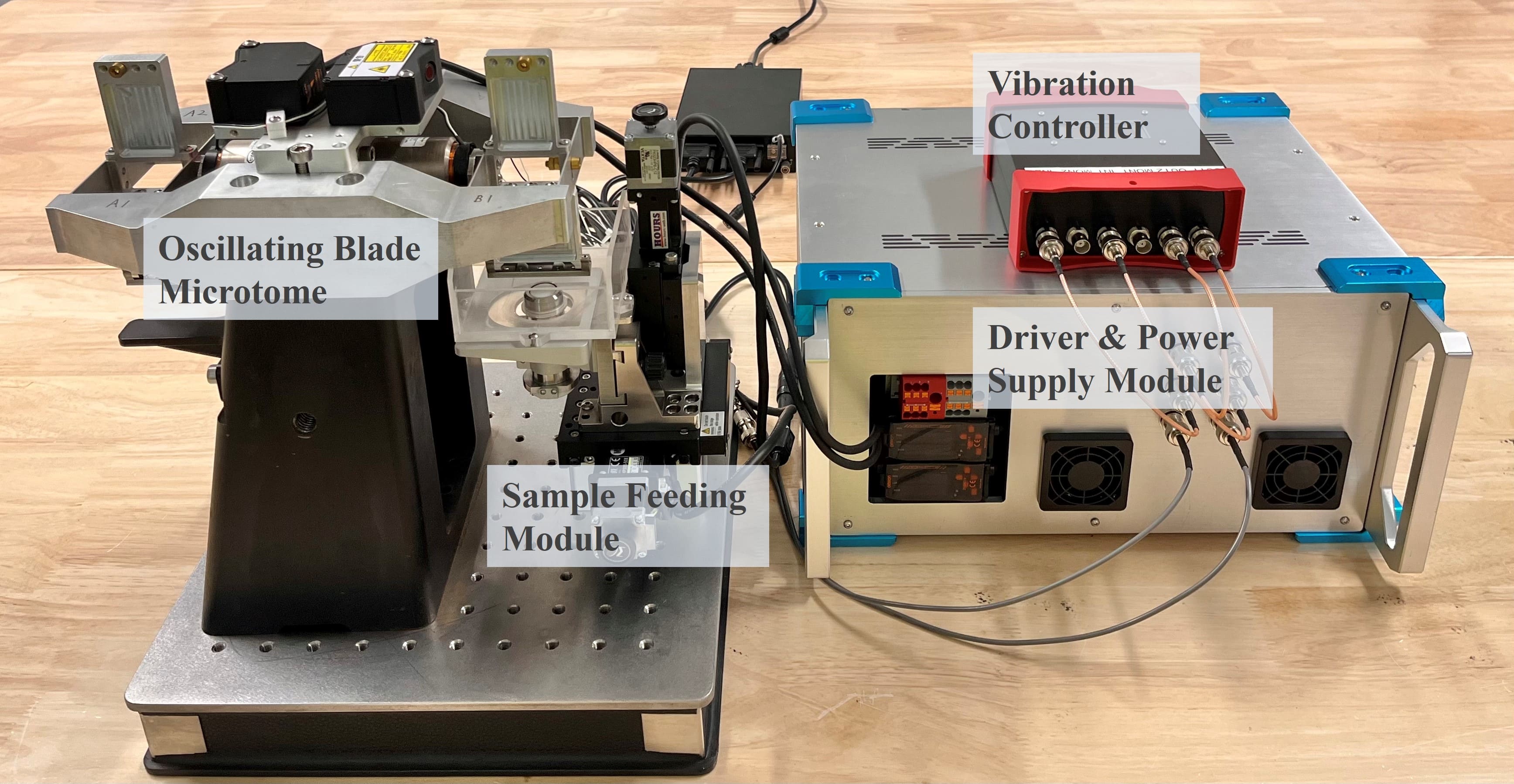 Ultrafast oscillating blade microtome